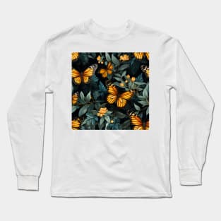 Monarch Butterflies Watercolor 5 Long Sleeve T-Shirt